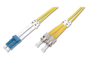 Fiber Optic Patch Cord, LC to ST OS2, Singlemode 09/125 , Duplex, Length 10m