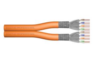 installation cable - Cat 7 - S/FTP - AWG 23/1 - duplex - 100m - Orange