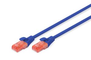 Patch cable Copper conductor - CAT6 - U/UTP - Snagless - 3m - Blue