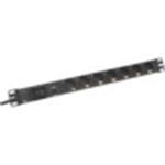 1U Aluminum PDU, rackmountable 16A, 4000W, 250VAC 50/60Hz, 7x safety outlet overload protection