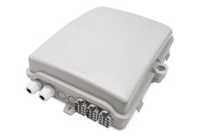 Outdoor FTTH Distribution Box for 24 SC/SX or LC/DX adapters and 24 splices