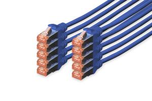 Patch cable - CAT6 - S/FTP - Snagless - Cu - 2m - blue - 10pk