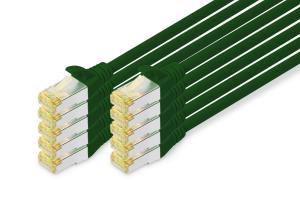 Patch cable - CAT6a - S/FTP - Snagless -  1m - green - 10pk