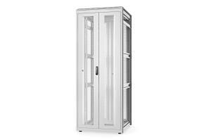 42U network cabinet - Unique 2053x800x800 mm double perforated doors no side panels grey