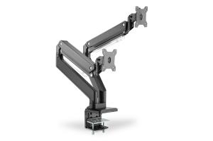 Dual Gas Spring Monitor Desk Mount 2x 35in, 2x 15 kg max. black