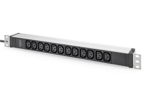 1U Aluminum PDU rackmountable 12x C13 16A 230VAC 50/60Hz Safety plug