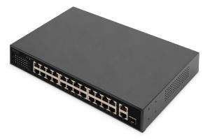 PoE Switch 24 Port 10/100 Mbps PoE 24x10/100Mbps RJ45 Ports.1 xGE RJ45.1xSFP