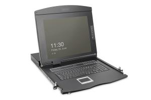 Modulare Konsole with 19in TFT 48.3cm 8Port KVM Touch 8x HDMI. HD Resolution - FR Keyboard