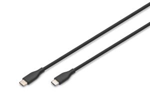 USB-C Silicone charging cable USB-C - USB-C USB 2.0 60W - 50cm black