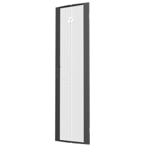 42u X 600mm Wide Single Perforated Door Black