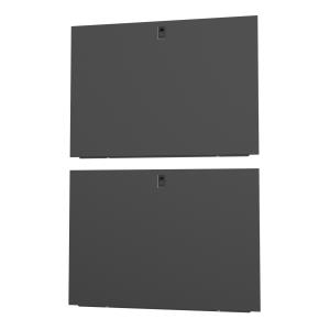 42u X 1200mm Deep Split Side Panels Black (qty 2)