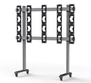 Mobile Stand For Unilumin Upanels 4x4 Dvled Videowalls, Black & Silver