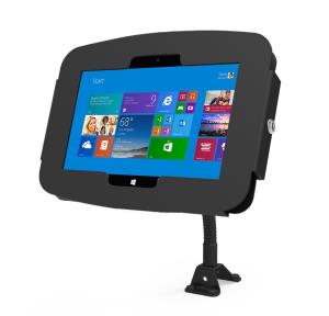 Surface Secure Space Enclosure with Flex Arm Kiosk Black - Mounting Kit