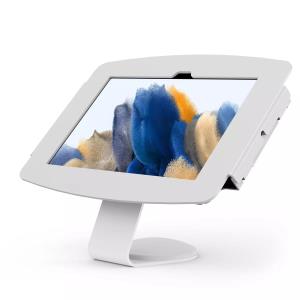 VESA Fixed 45 Degree Core Counter Stand or Wall Mount + Space Enclosure for Galaxy Tab A8 10.5in - White