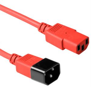 Power Connection Cable 230v C13 To C14 Red 3m (ak5107)