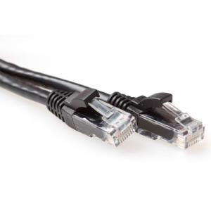 Patch cable - CAT6a - Utp - Snagless Black 50cm