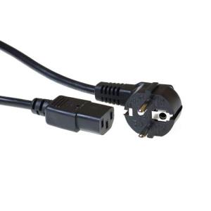Cable 230v Schuko Male Angled- C13 2.5m Black