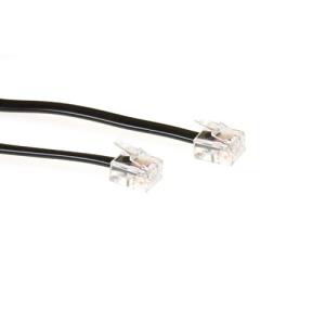 Modular Telephone Cable Rj-11 - Rj-11 Black 10m