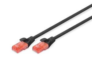 Professional Patch cable - CAT6 - U/UTP - Snagless - 50cm - Black