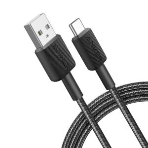 322 USB-a To USB-c Cable Nylon 0.9m Black