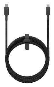 Travel Cable - USB-c - Lightning - 3m - Black